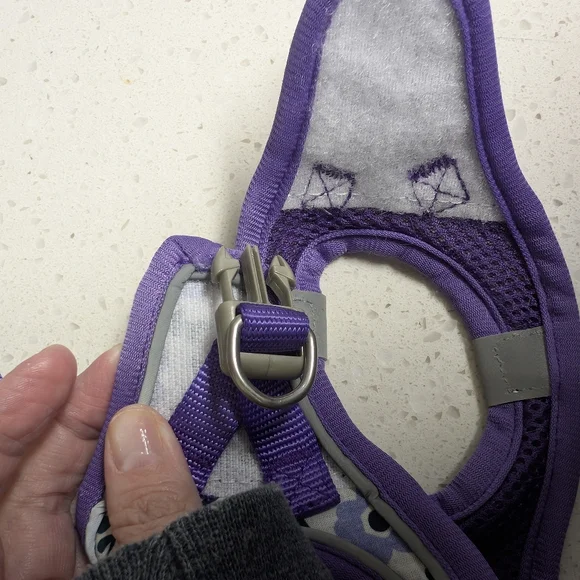 Gamuda Purple Floral Dog Harness and Leash Set - Picture 3 of 10